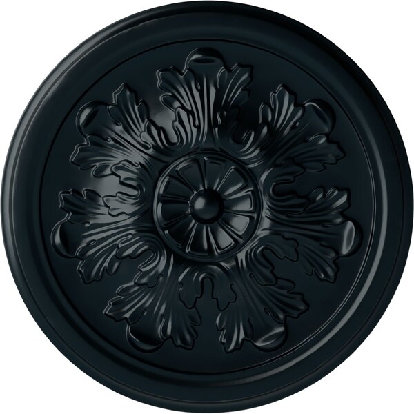 Ekena Millwork Legacy Acanthus Ceiling Medallion (Fits Canopies up to 3 1/2"), 12 3/4"OD x 7/8"P, Night Shade CM12LENSF - main